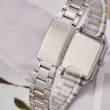 Casio Women’s Luxury Tonneau Silver Stainless Steel Watch - LTP-V007D