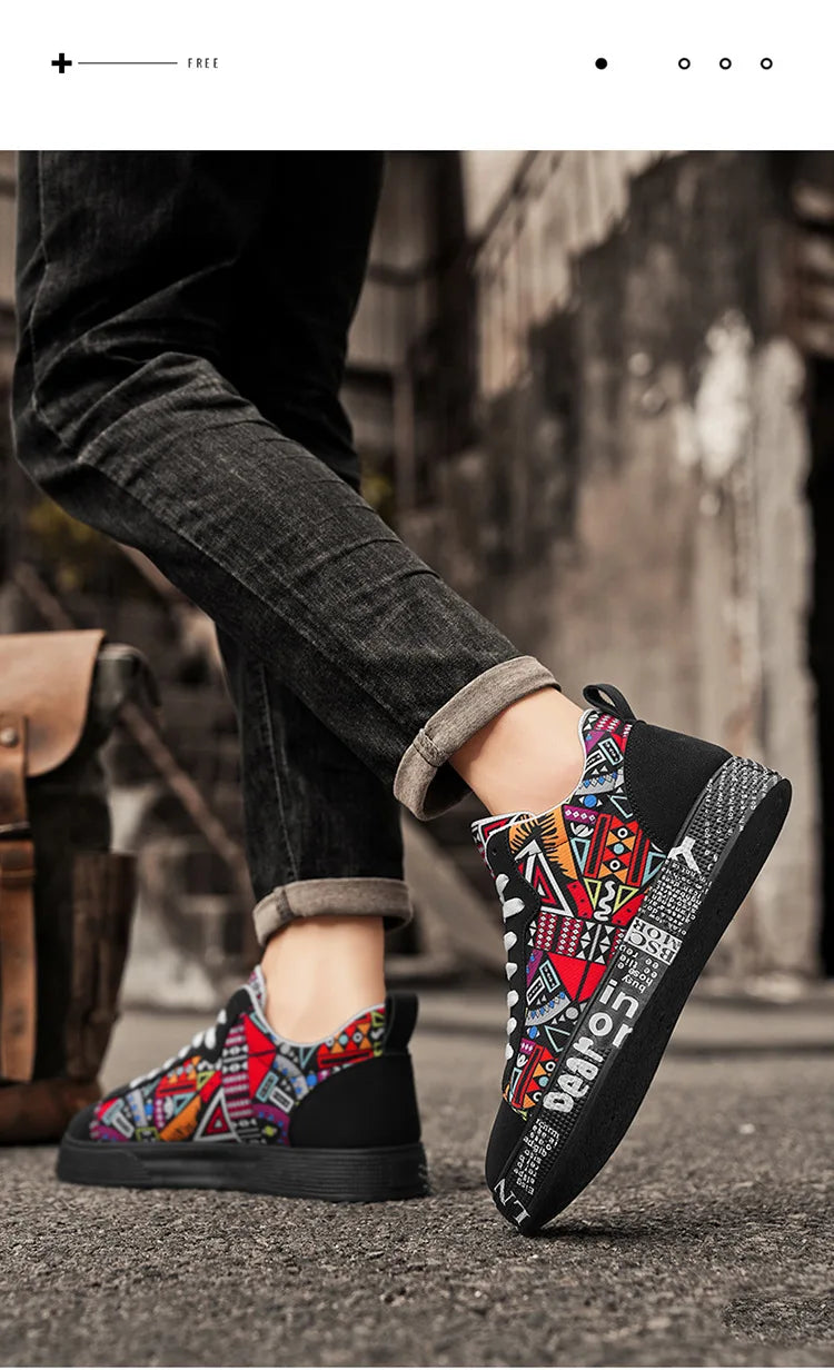 Men’s Graffiti Platform Sneakers