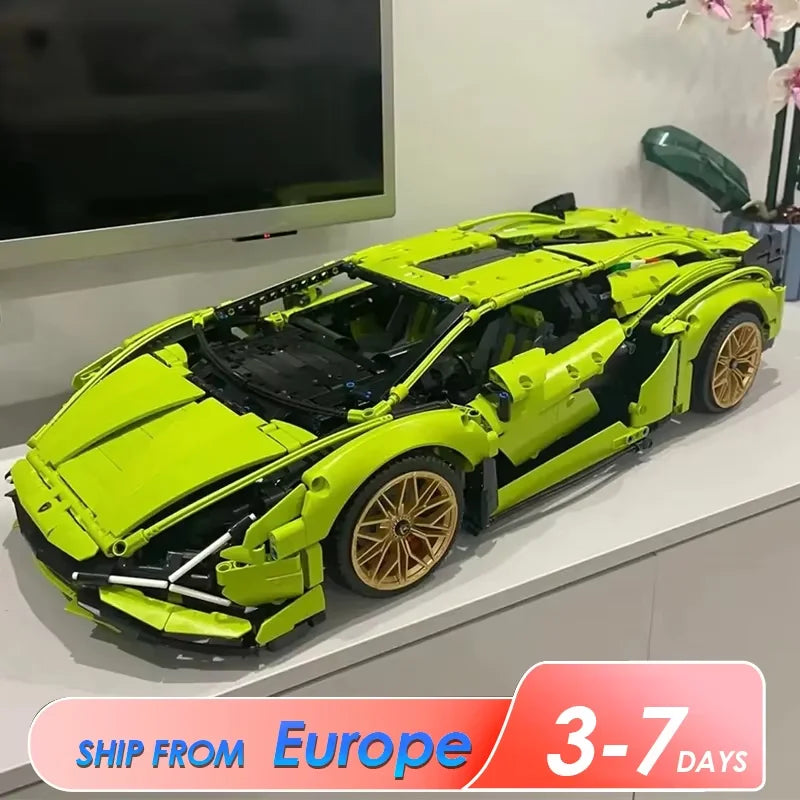 This 600-piece green sports car building block set enhances logical thinking skills and makes a perfect Halloween and birthday g