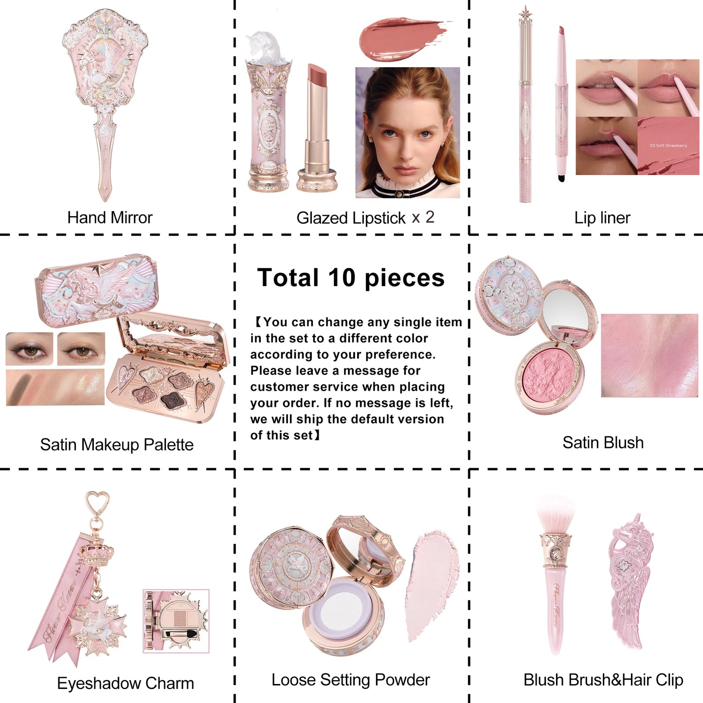 Flower Knows Knight Unicorn Makeup Set