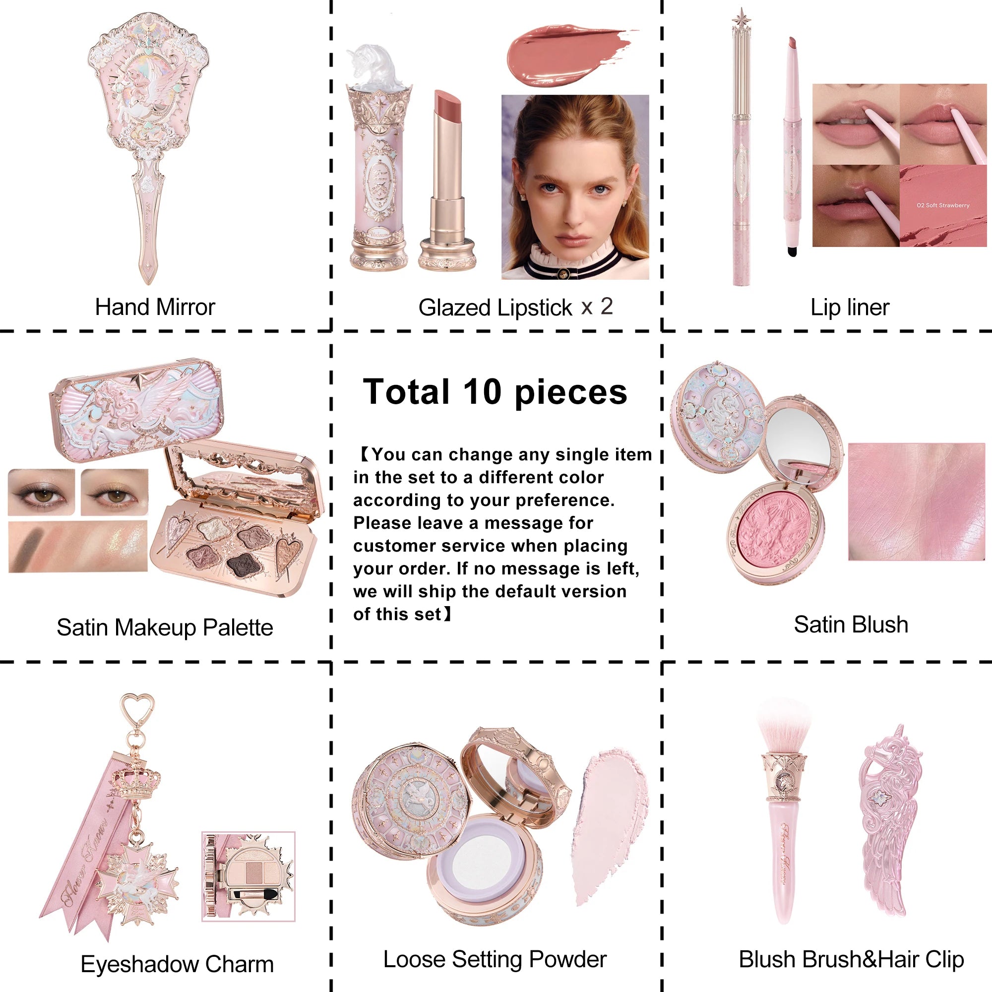 Flower Knows Knight Unicorn Makeup Set