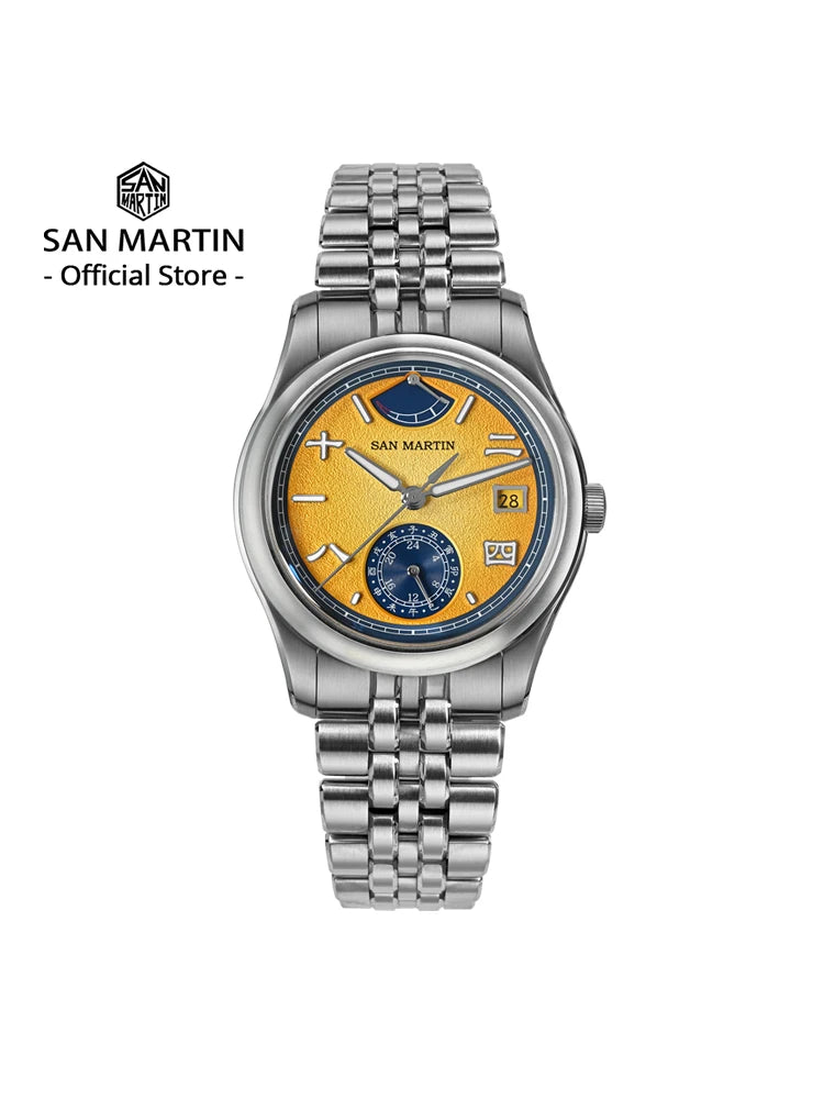 San Martin SN0144 39mm Power Reserve Automatic Watch