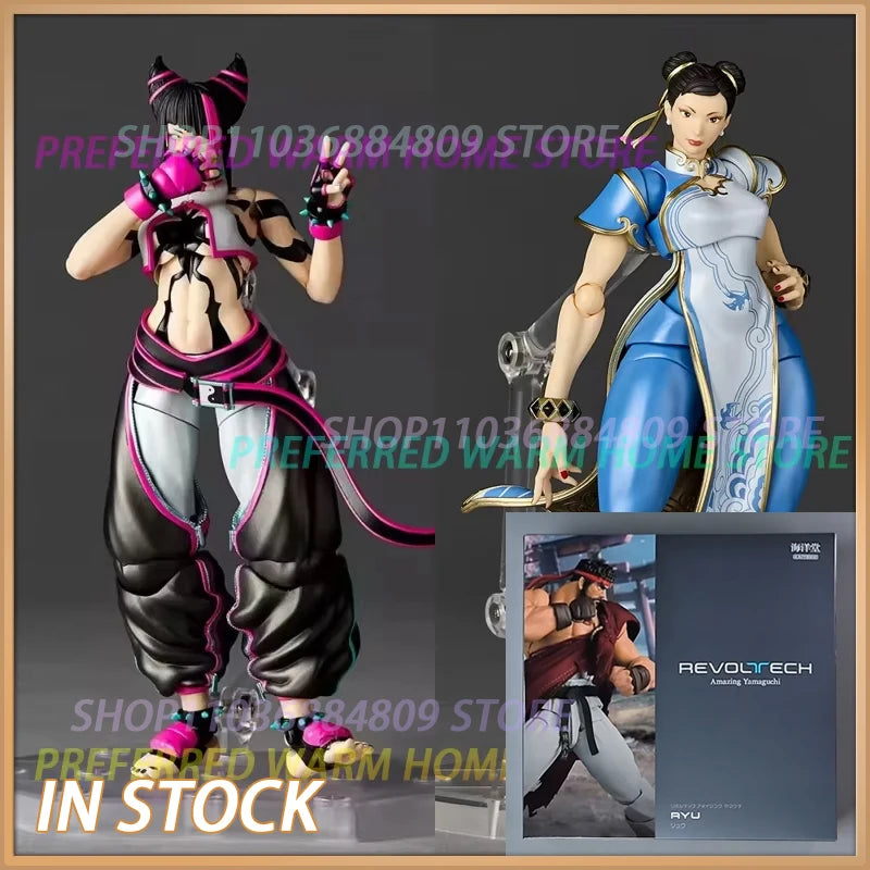 In Stock KAIYODO Ryu Han Juri Chun Li Movability Model Toys Revoltech AMAZING YAMAGUCHI Chun-Li SF6