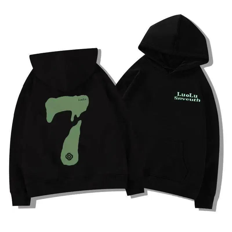 Women’s Oversized American Print Hoodie