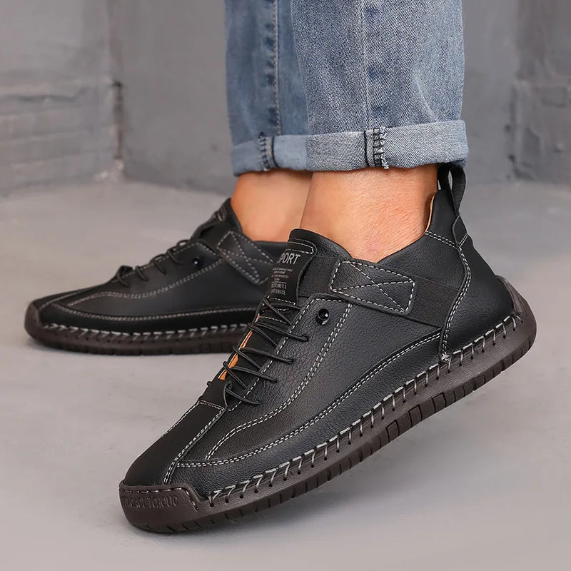 Women's Retro Leather Flat Loafers – Soft Sole