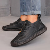Women's Retro Leather Loafer Boots – Mid Top