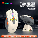 XUNFOX H2 Bluetooth Wireless Mouse Laptop Desktop Home Office Magnetic Fast Charging Luminous Mouse