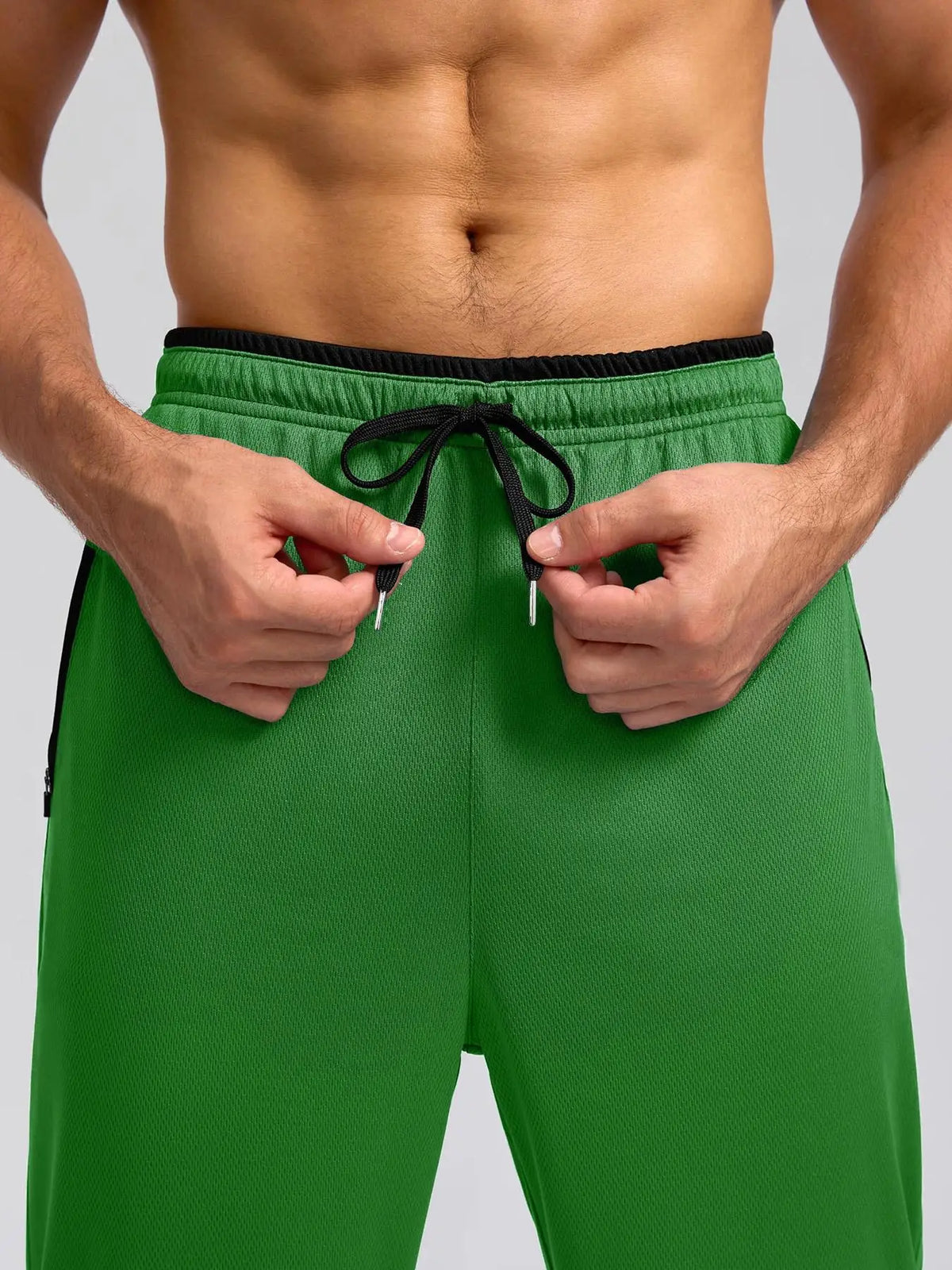 Men's Drawstring Activewear Pants with Zipper Pockets
