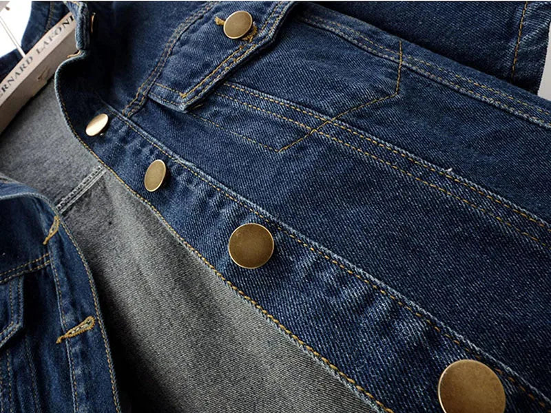 Vintage USA-Made Cropped Denim Jacket – Summer Short Sleeve Jean Top