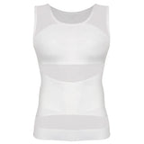 Mens Slimming Body Shaper Vest Gynecomastia Compression Shirts Tummy Control Sleeveless Undershirts Criss Cross Mesh Underwear