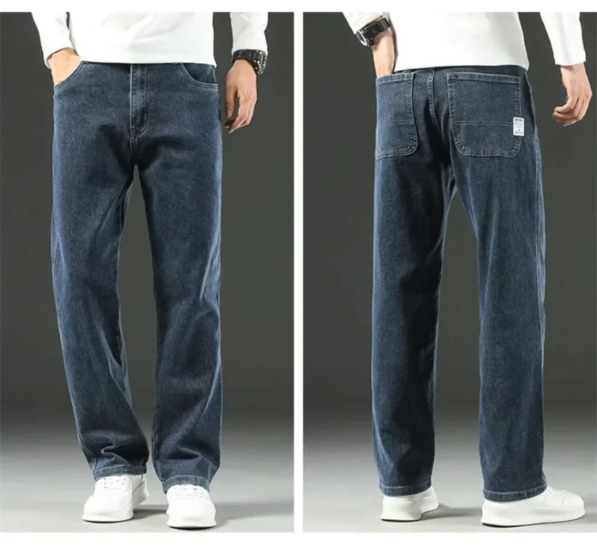 Men’s Relaxed Straight-Leg Stretch Jeans