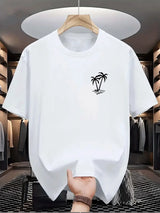 Tropical Coconut Print Cotton Tee