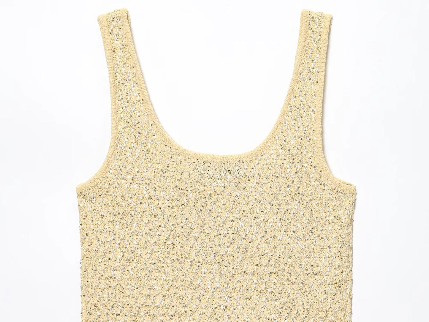 Sequin Knitted Jacket & Camisole Set - Summer Office Wear