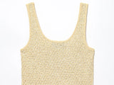 Sequin Knitted Jacket & Camisole Set - Summer Office Wear