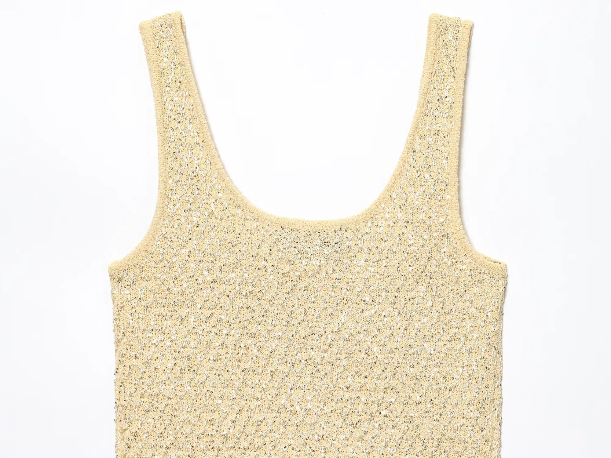 Sequin Knitted Jacket & Camisole Set - Summer Office Wear