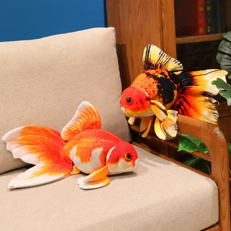 Goldfish  Lucky Koi Animals Plush Toys  Goldfish Cartoon Sift Dolls Kids Birthday Gifts Decor Throw Pillow Home Decor