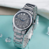 Cronos Men Watch 36mm Automatic PT5000 Miyota 9015 Movement Wristwatches White Dial Birch Pattern Sapphire 10 ATM L6048M