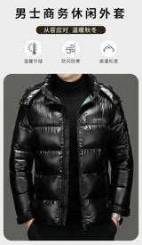 Men's Quilted Hooded Parka – Warm Winter Jacket