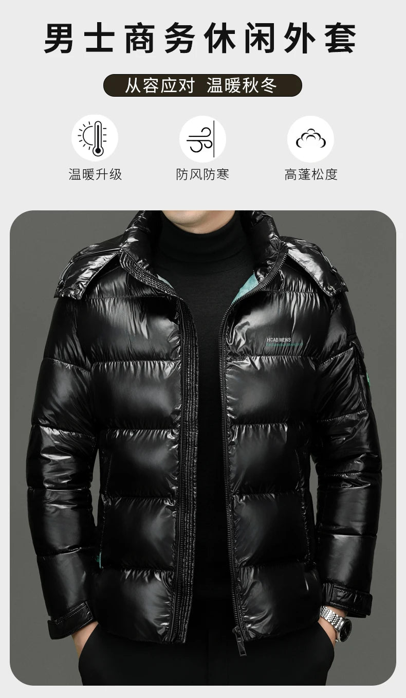 Men's Quilted Hooded Parka – Warm Winter Jacket