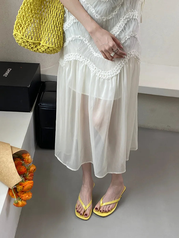 Bailamos 2025 Brand Women Slippers High Heels Sandals Sexy Open Toe Party Wedding Summer Shoes Woman Soft Outdoor Slides Beach F
