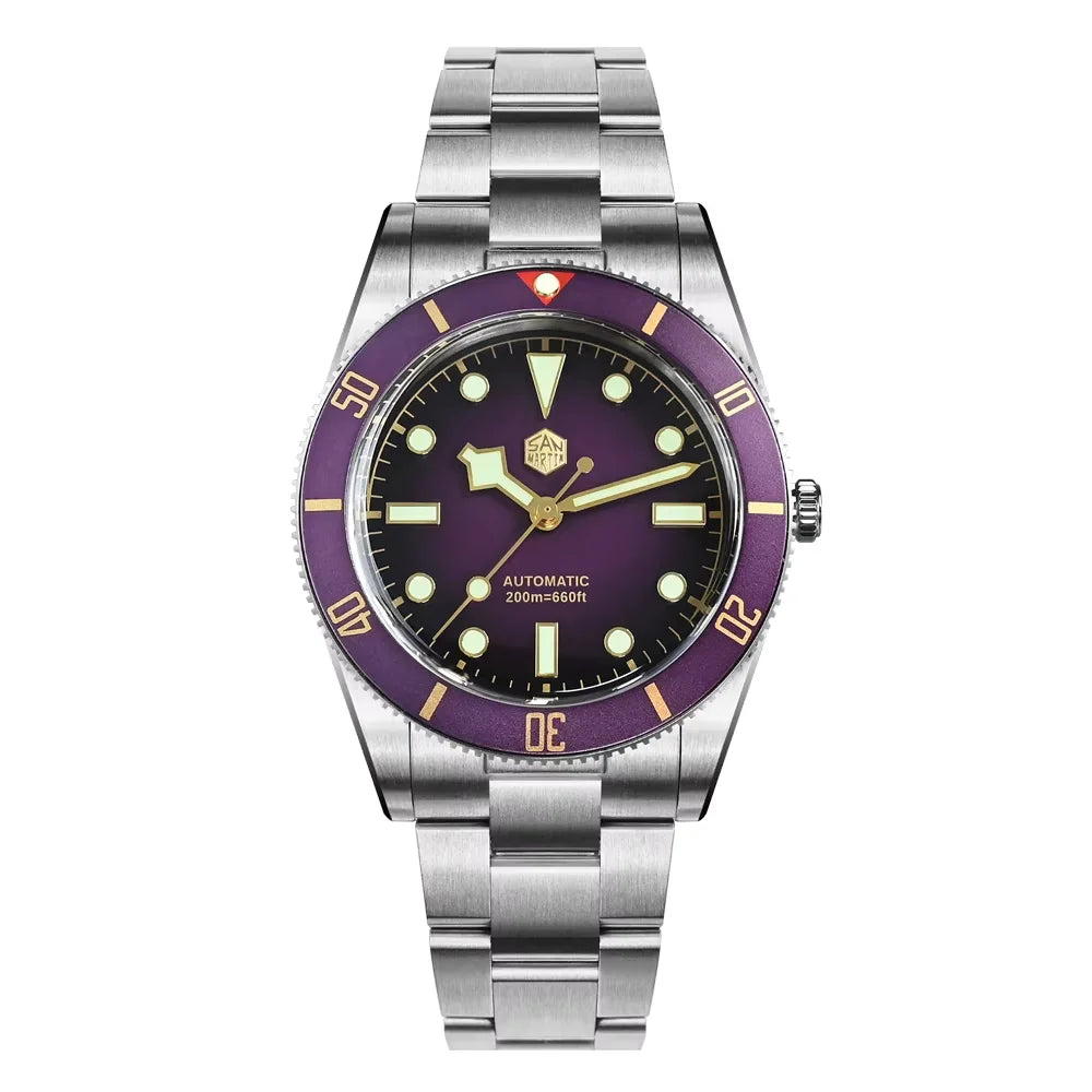 San Martin New 37mm BB54 Vintage Diver Watch ST2130 Automatic Mechanical Men Wristwatch Sapphire Luminous Waterproof 200m SN0138