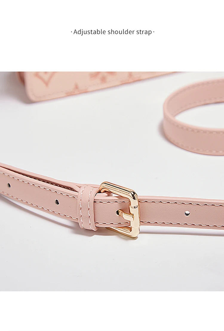 FOXER Brand PVC Leather Pink Handbag Women's Shoulder Bag Chic Small Square Bag Fashion Female Crossbody Bag Ligth Luxury