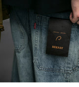 Men's Loose Fit Denim Cargo Jeans
