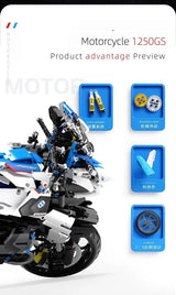High Tech City Sports Rapid Racing Motorcycle Motorbike Locomotive Moc Modular Brick Model Building Blocks Boys Gifts Toys T4022