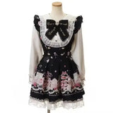 Japanese Sweet Lolita 2 Piece Sets Women Retro Off Shoulder Bow Blouse Tops Plaid Cake Mini Skirt Girls Kawaii Y2k Slim Outfits