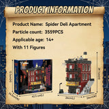 Spider Deli Apartment Building Blocks With 11 Figures Films Classic City Modular Assembly Model Kit Creative Toys Gifts 3559PCS