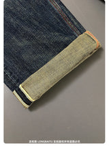 Men's Vintage Cotton Selvedge Denim Jeans – Loose Straight Fit