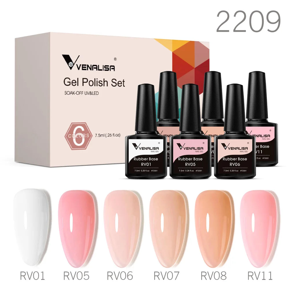 VENALISA 6pcs/kit Autumn Color Collection Fall Nails Brown Earth Gel Nail Polish TPO FREE Soak Off UV LED Semi Permanent Gel Set
