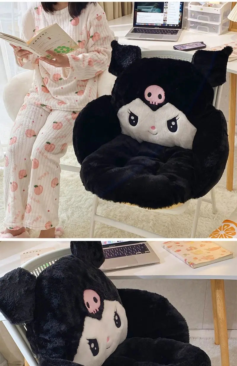 Cartoon Kuromi Melody Series Air Conditioned House Office Chair Cushion Autumn And Winter Comfortable Bedding Peripheral Gifts