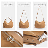 2025 Spring Summer Suede Hobo Bag Sophisticated Single Shoulder Tote Vintage Inspired Trendy Crossbody Pack Women's Handbag