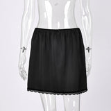 Elegant High-Waist Satin Mini Skirt