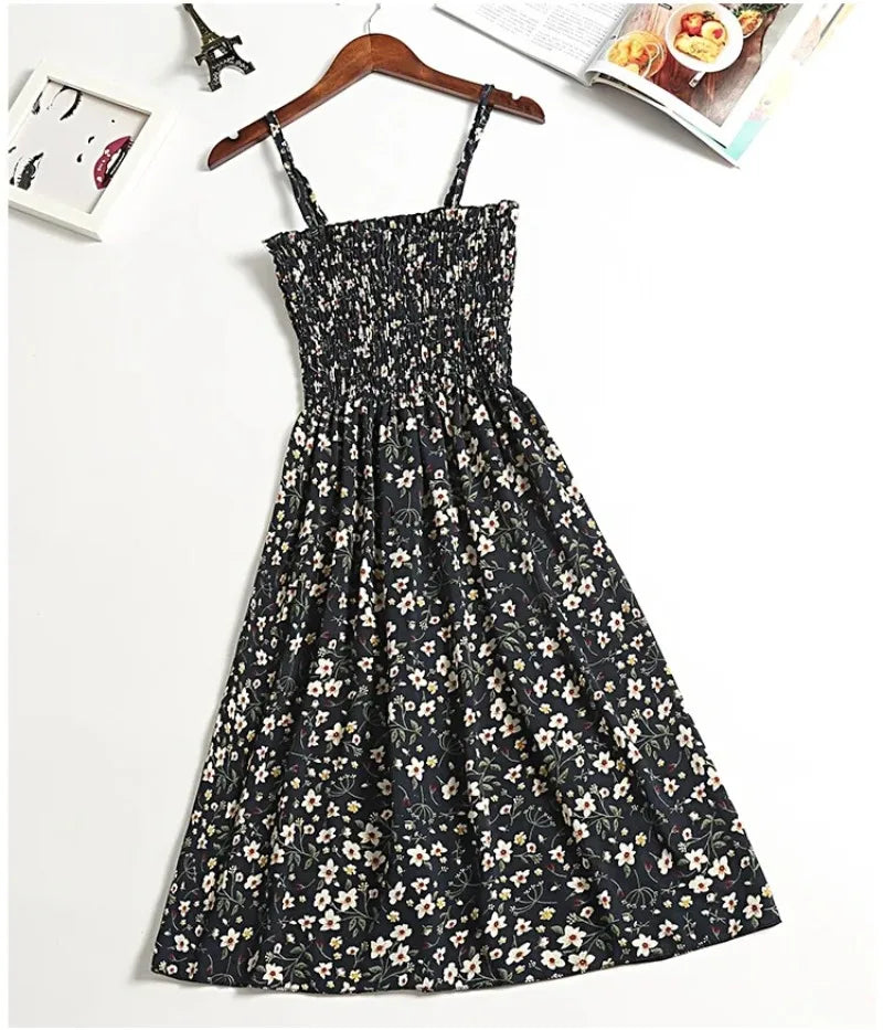 Summer Chiffon Spaghetti Strap Mini Dress