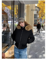 Women's Cropped Hooded Down Jacket