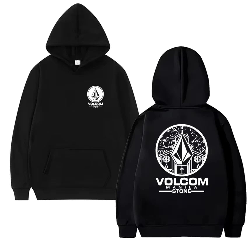 Volcom men's hoodie long-sleeved sweatshirt Hip-hop fashion casual street outdoor autumn and winter sportswear