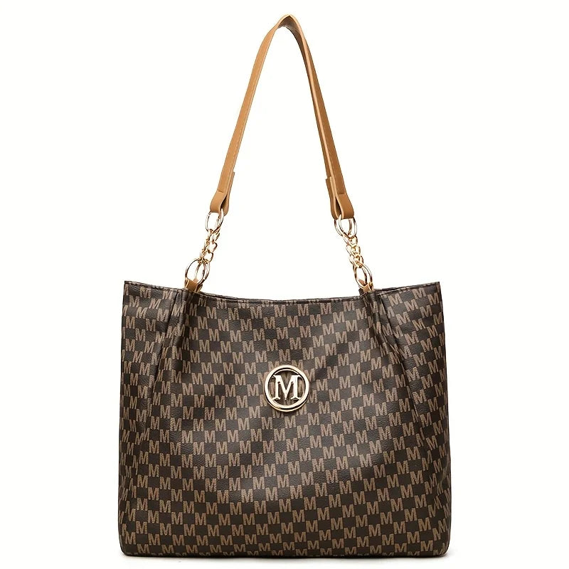 Women's Vintage Letter Tote Shoulder Bag