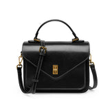 Genuine Leather Women Luxury Bag High Quality Simple Vintage Fashion Postman Handbags Ladies 2025 Shoulder Green Small Bag