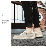 Men Casual Shoes Slip on Canvas Loafers Comfortable Walking Flats for Man Non Slip Soft Moccasins Sneakers Summer loafers