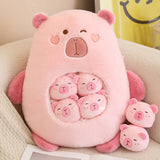 6Pcs Inside Cute capybara Plush Toys Accompany Toy Stuffed Animals Doll Toy Sleep Pillow Children Birthday Gift Home Decor