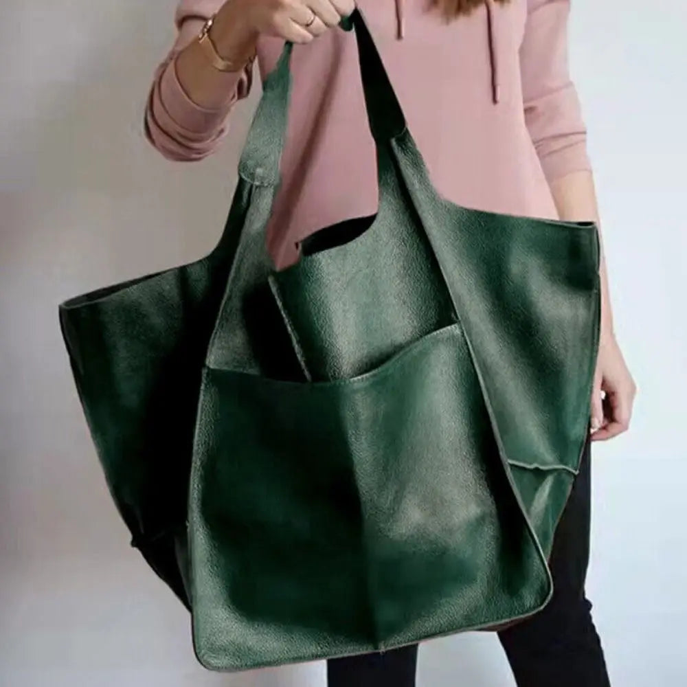 Large PU Leather Tote Bag for Everyday Carry