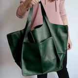 Large PU Leather Tote Bag for Everyday Carry