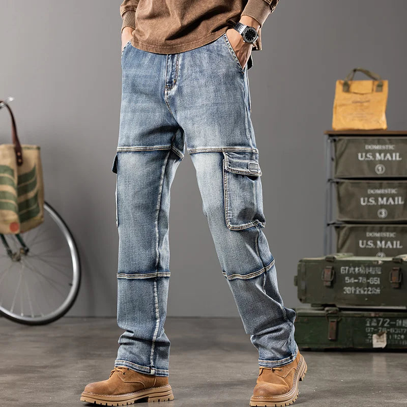 Men's Wide-Leg Straight Jeans | Relaxed Workwear Fit