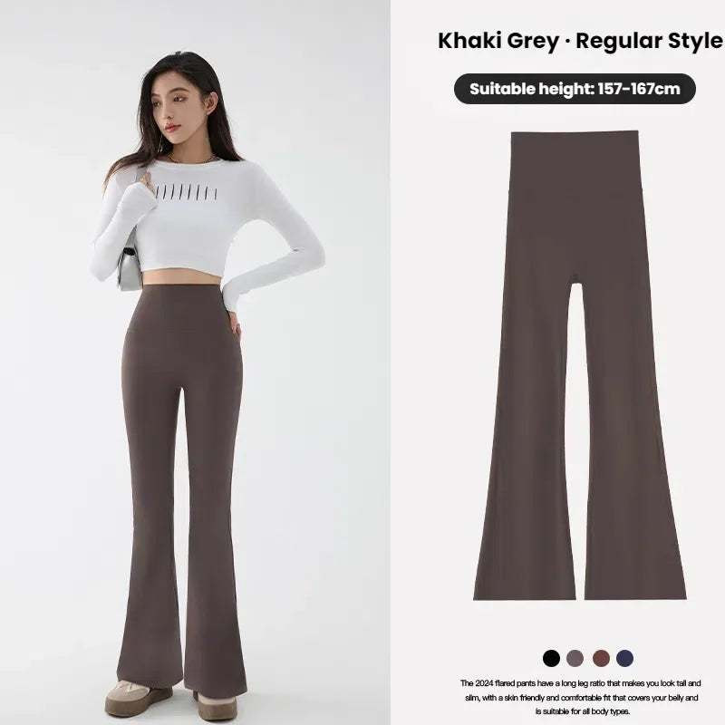 Women's High Waist Stretch Flared Pants