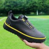 Couple Golf Shoes  Men's White Waterproof  Rotating buckle Fitness Spikeless Non slip Golf Golfer Training Golf Sneakers Women