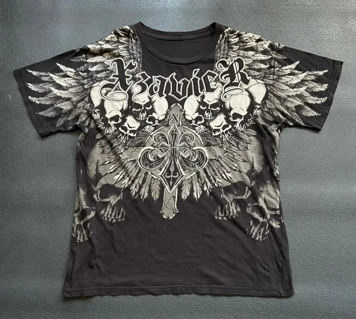Men's Gothic Skull Print Breathable Street T-Shirt