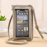 Women Crossbody Bags Touch Screen Cell Phone Purse 2023 Fashion Shoulder Bag Mobile Mini Wallet Card Holder Handbag for Female