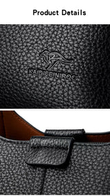 Genuine Brand High End Soft Pu Leather Shoulder Bag For Women Casual Tote Bag Female Purse Simple Design Handbag Commuting Sac